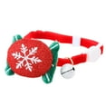 thumbnail image 2 of Cheers.US Christmas Cat Collar Flower,Dog Collars Charms Pet Xmas Accessories Element Dress-up Skin Friendly Festival Decoration Pet Collar with Bell Pet Accessories, 2 of 7