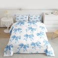 thumbnail image 2 of Feelyou Fashion Bowknot Queen Comforter Set, Princess Ribbon Bedding Comforter Set, 3pcs, 2 of 8
