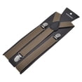 thumbnail image 2 of Toptie Unisex Suspenders Solid Color Y-Back Clip Suspender - 1 Inch Wide-Khaki, 2 of 7