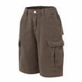thumbnail image 6 of Bibifish Womens Shorts Multi-Pocket Cargo Wide Leg Shorts High Waist Soft Relaxed Fit Casual Outdoor Errands Functional Trendy Shorts, 6 of 7