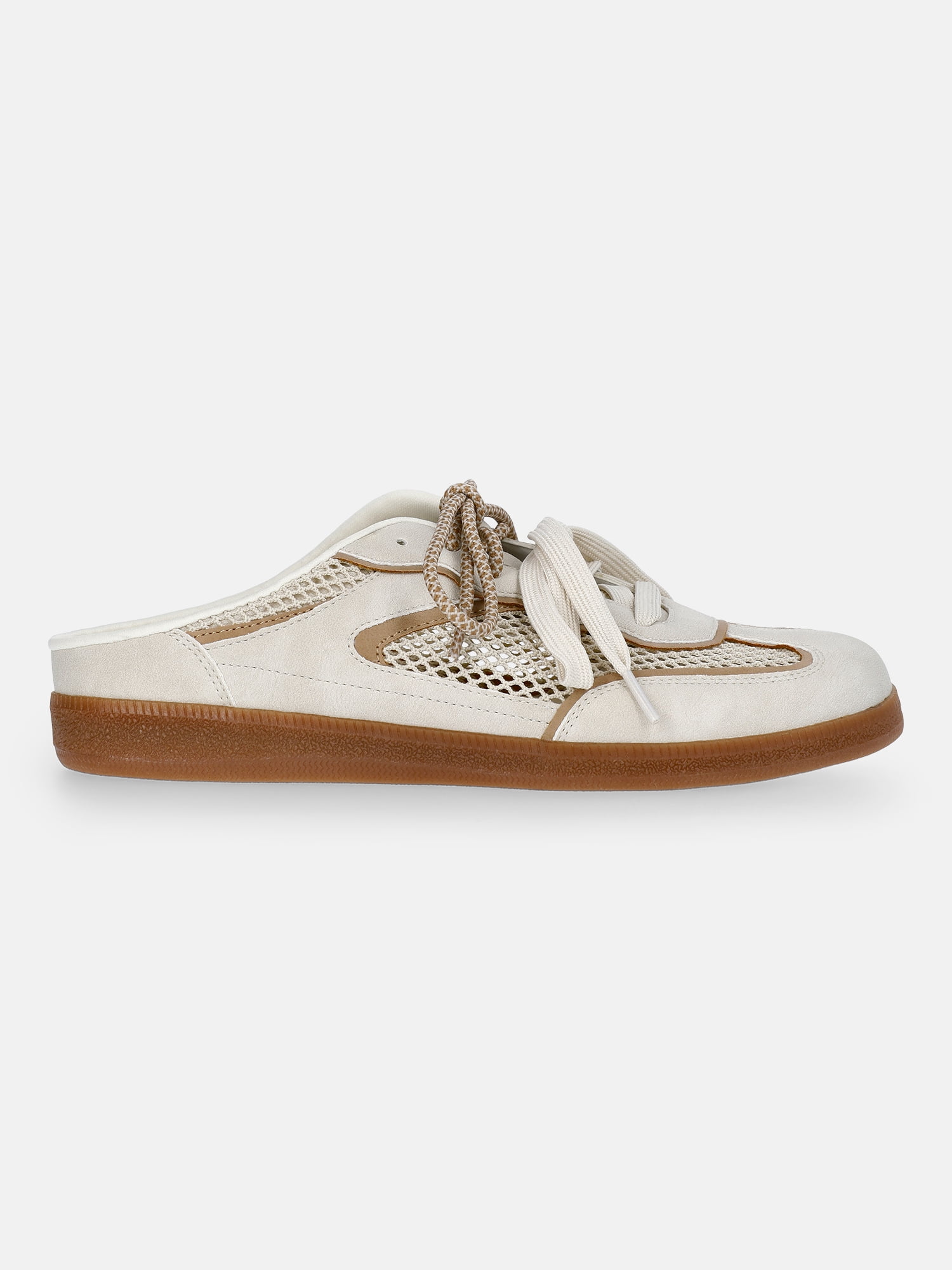 Time and Tru Women's Lace Up Mesh Mule Sneakers