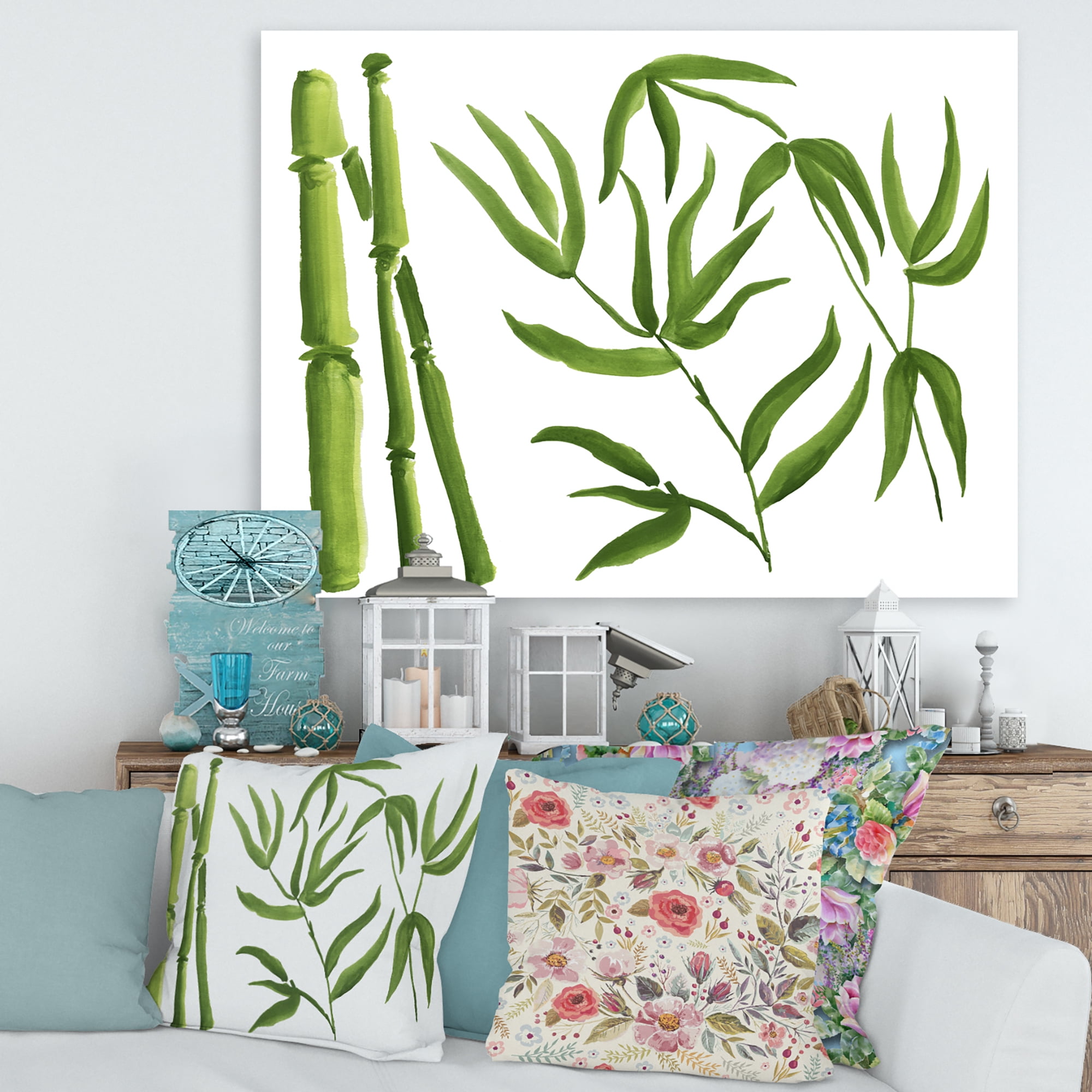 The Forest of Bamboo Branches IV 40 in x 30 in Painting Canvas Art Print, by Designart