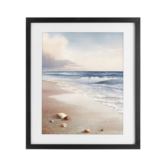 Stupell Industries Traditional Washed Up Seashells Black Framed Print Under Glass, 13 x 16, by Franklyn Gregory