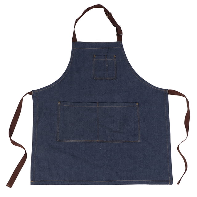 TKSE Unisex Denim Working Pockets Apron For Drawing Painting Restaurant Coffee Waiter(Blue)