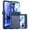 Blue, variant on Oupeigar for Motorola Razr Ultra 2025 / Razr Ultra 2026 Phone Case,with Screen Protector,Ultra-Thin Skin Feel Translucent Frosted Shockproof Case-Black