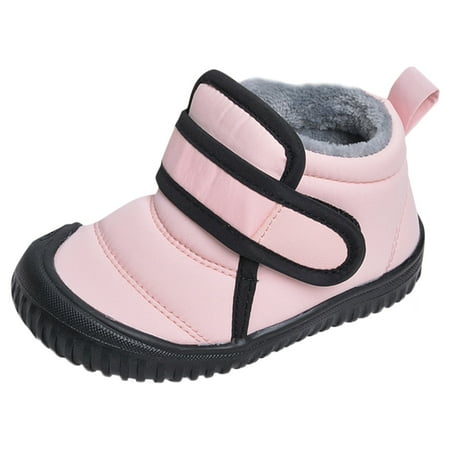 

OVINYER Toddler Winter Snow Boots Boys Girls Cold Weather Baby Shoes Hook Loop Thermal Lined Snow Boots Casual Cute Prewalker Footwear Relaxed Fit