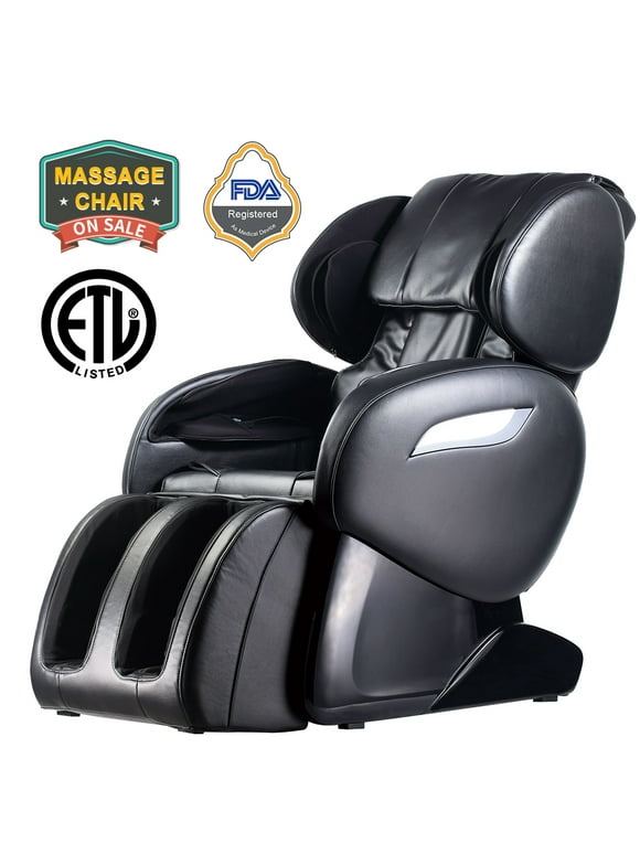 BestMassage Zero Gravity Full Body Electric Shiatsu Massage Chair Recliner with Built-In Heat Therapy & Foot Roller, Air Massage System, Stretch Vibrating