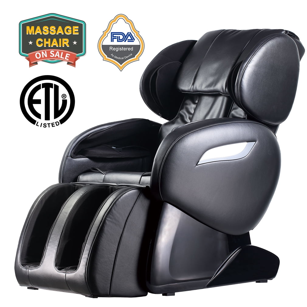 BestMassage Zero Gravity Full Body Electric Shiatsu Massage Chair Recliner with Built-In Heat Therapy & Foot Roller, Air Massage System, Stretch Vibrating