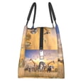 thumbnail image 4 of Vsdgher Vintage Wildlife Protection Print Insulated Reusable Bags with Sturdy Zipper and Handles, Foldable Totes for Hot or Cold Food Bring or Delivery, 4 of 8