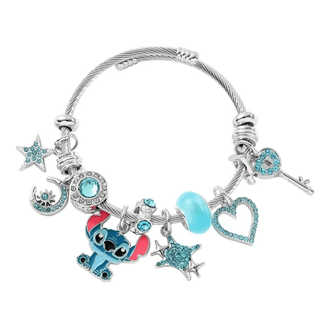 Xtellar Jairtienda Pulsera Plata Para Stitch Dije Ajustable Joyeria Mujer