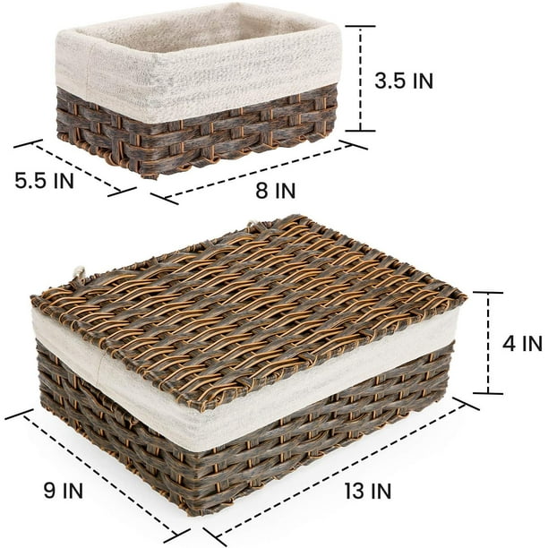 Lined storage 2024 baskets for shelves