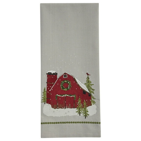Park Designs Barn Christmas Dishtowel Set of 2