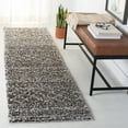 thumbnail image 4 of SAFAVIEH Arizona Zarif Geometric Shag Area Rug, Brown/Ivory, 8' x 10', 4 of 11