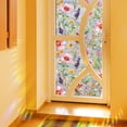 thumbnail image 2 of Window Privacy Film - Floral Stained Glass Window Film Static Cling UV & Heat Blocking Rainbow Window Film for Glass Doors, Bedroom Windows - No Glue Premium Vinyl-17.7"x39.4", 2 of 6