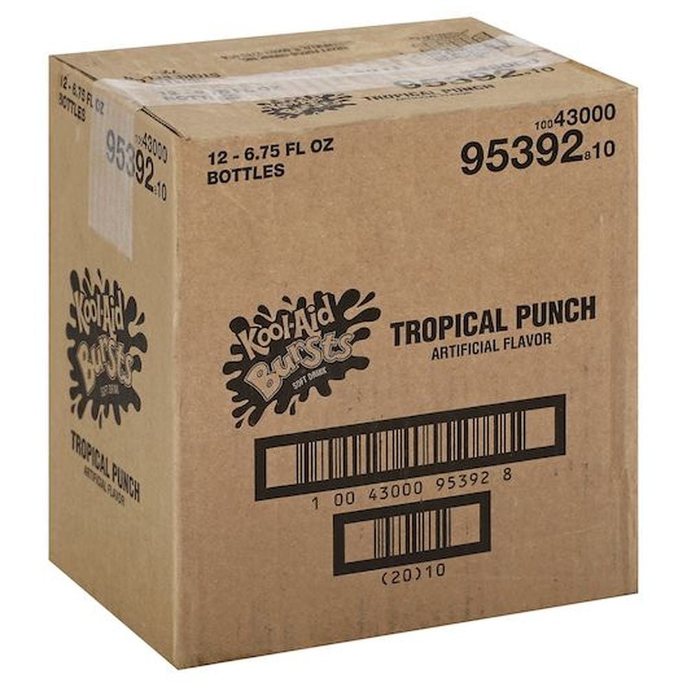 Kool-Aid Burst Tropical Punch Beverage, 6.75 Ounce -- 12 per Case.