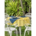thumbnail image 2 of Outdoor Tablecloth with Umbrella Hole and Zipper, Yellow Lemon Round Table Cloth 60 Inch Waterproof Tablecloth, Summer Botanical Watercolor Modern Art Picnic Table Cover for Patio Camping, 2 of 7