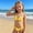 Yellow, variant on WELOIJEVBE Girls 2 Piece Swimsuit Casual Halter Neck Bikini Set Kids Girls Bathing Suits Girls Swimsuits Size 9-10 Years