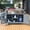 Grey Blue, variant on Wohh 43" Outdoor Kitchen Island Cart with Stainless Steel Top, Portable BBQ Prep Table with Wheels, Rolling Bar Cart with Storage Cabinet & Adjustable Shelves for Patio Garden(Grey Blue)