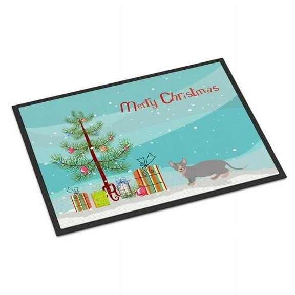 Carolines Treasures CK4613MAT 18 x 27 in. Dwelf No.4 Cat Merry Christmas Indoor or Outdoor Mat