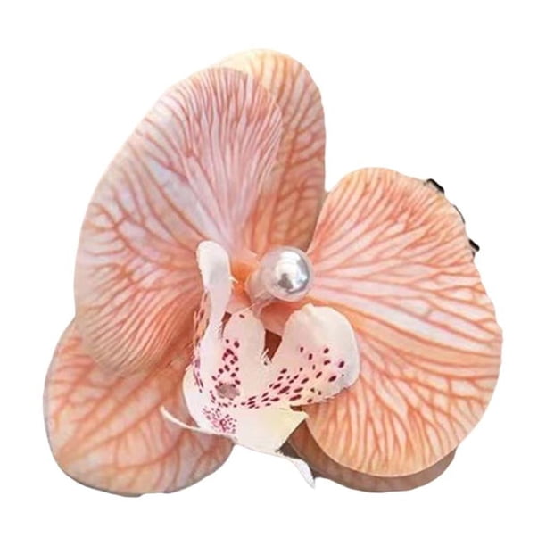 Horquilla para el pelo con forma de orquídea perlada y mariposa, para niña, estilo seaside J9W8, L5A5
