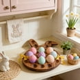 thumbnail image 3 of Easter Decorations Easter Egg Shape Charcuterie Boards Wood Bunny Serving Cutting Board Rabbits Tray Platters for Spring Decor Holiday Party Home and Kitchen, 15.3x10.3 Inch, 1Pcs, 3 of 5