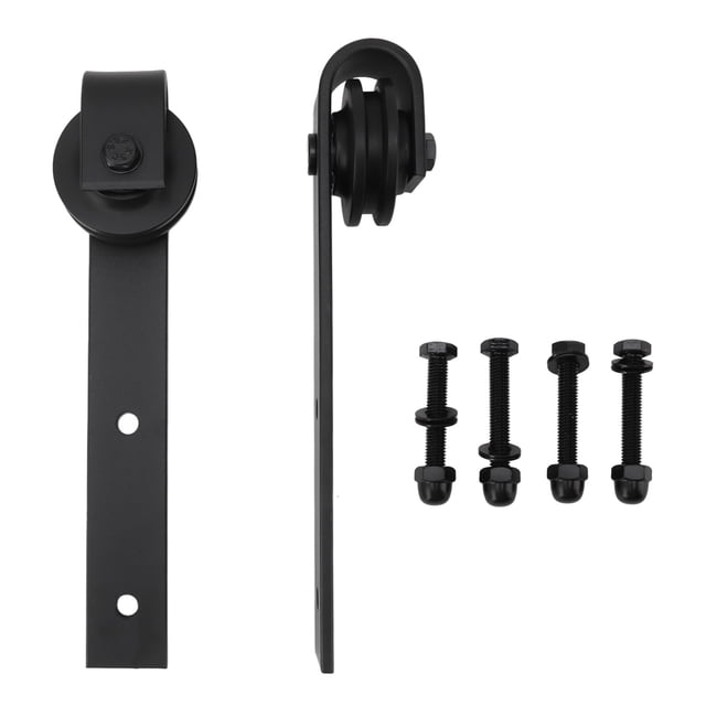 Door Sliding Hanging Rail Pulley, Solid Structure Barn Door Hardware Kit 1 Pair For Study Bedroom