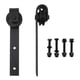 thumbnail image 2 of Kit De Polea De Riel Colgante De 1 Par De Puerta, Juego De Ruedas De Hardware De Puerta De Granero De Acero Al Carbono, Kit Deslizante De Granero Con Diseño Rústico Clásico Para, 2 of 7