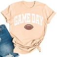 thumbnail image 2 of Karight Football Shirts for Women Game Day T Shirts Football Outfits Funny Graphic Tee Casual Short Sleeve Tee Shirts, 2 of 4