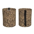 thumbnail image 3 of Round Car Trash Can 7×5.9in Waterproof, Durable, Not Easy To Fade, Easy To Install And Disassemble To Prevent Interior Pollution Leopard Print Pattern Background_3, 3 of 7