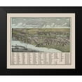 thumbnail image 2 of Cram 14x12 Black Modern Framed Museum Art Print Titled - Birds Eye View of The Holy Land - Cram 1892, 2 of 5