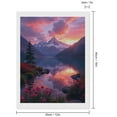 thumbnail image 2 of Diamond Art Kit for Adults, Sunset Mountain Lake Reflections Diamond Painting for Adults Beginners, 5D DIY Diamond Art Painting Kits, Colorful Diamond Painting Craft for Home Decor 12x16, 2 of 7