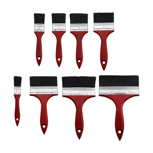 8x pinceles de pintura multiusos, herramientas prácticas para mejorar el hogar, con mango ergonómico para manualidades, pegamento Gesso