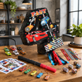 Number Racing 4b Number 4 Race Car Pinata Set with Stick, Blindfold, and Themed Party ...