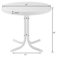 Exlonjet Griffith 40Inch Metal Outdoor Dining Table Alabaster White