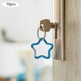 thumbnail image 6 of Colaxi 10Pieces Five Pointed Star Shaped Carabiner Heavy Duty Hanging Buckle Key Chain Clip for Keychains Home Outdoor Hiking Accessories light blue, 6 of 9