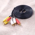 thumbnail image 4 of Kuymtek 3 RCA compuesto macho a macho Audio Video AV Cable para DVD TV Kuymtek Componentes de la computadora, 4 of 6