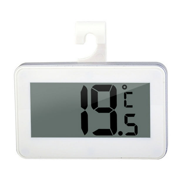 White Digital Temperature and Humidity Monitor, ABS Electronic Thermo-Hygrometer with Sensitive Real-Time Sensing, Compact Energy-Saving Meter for Home Bedroom, Cold Storage & Refrigerator,