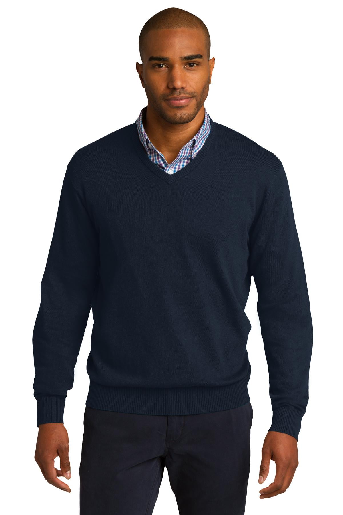 Port Authority Men's Long Sleeve V-Neck Sweater - SW285 - Walmart.com