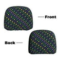 thumbnail image 6 of Kdxio Mardi Gras Strings of Beads Pattern Print 2 Piece Car Head Rest Covers Set Auto Front/Rear Seats Headrest Cover Universal Fit Most Cars,Sedan, SUV, 6 of 9