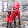 thumbnail image 3 of Dog Raincoat Cartoon Dinosaur Shape Dog Clothes for Small Dog Nylon Puppy Waterproof Rain Coat Chihuahua Pet Costume, 3 of 6