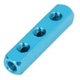 thumbnail image 4 of G1/4 Thread Air Distribution Pneumatic Manifold Block Splitter Air Hose Manifold Block Splitter Aluminum Pneumatic Manifold Block Splitter Air Outlet Pipe Fitting for Air Pumps, 4 of 8