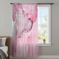 thumbnail image 4 of Marble Pink Sheer Curtains 96 Inches Long, Modern Abstract Ink Painting Luxury Light Filering Curtains, Privacy Drapes Simi Floor to Veiling Curtain for Living Room Bedroom Large Window Treatment, 4 of 9