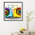 thumbnail image 4 of Cuadros Decorativos Kits de pintura al óleo de caracol de amor por números imagen de dibujos animados DIY para regalo de niños adultos JShteea Nuevos Originales, 4 of 9