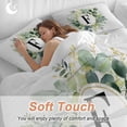 thumbnail image 3 of Letter F Queen Size Comforter Set, Alphabet Green Eucalyptus Leaves Plant Simple Bedding for All Seasons, 4 Pcs Bed Set, 1Quiltcover (90"x92") ,1Sheet(94"x116"), 2Pillowcases (30"x20"), 3 of 9