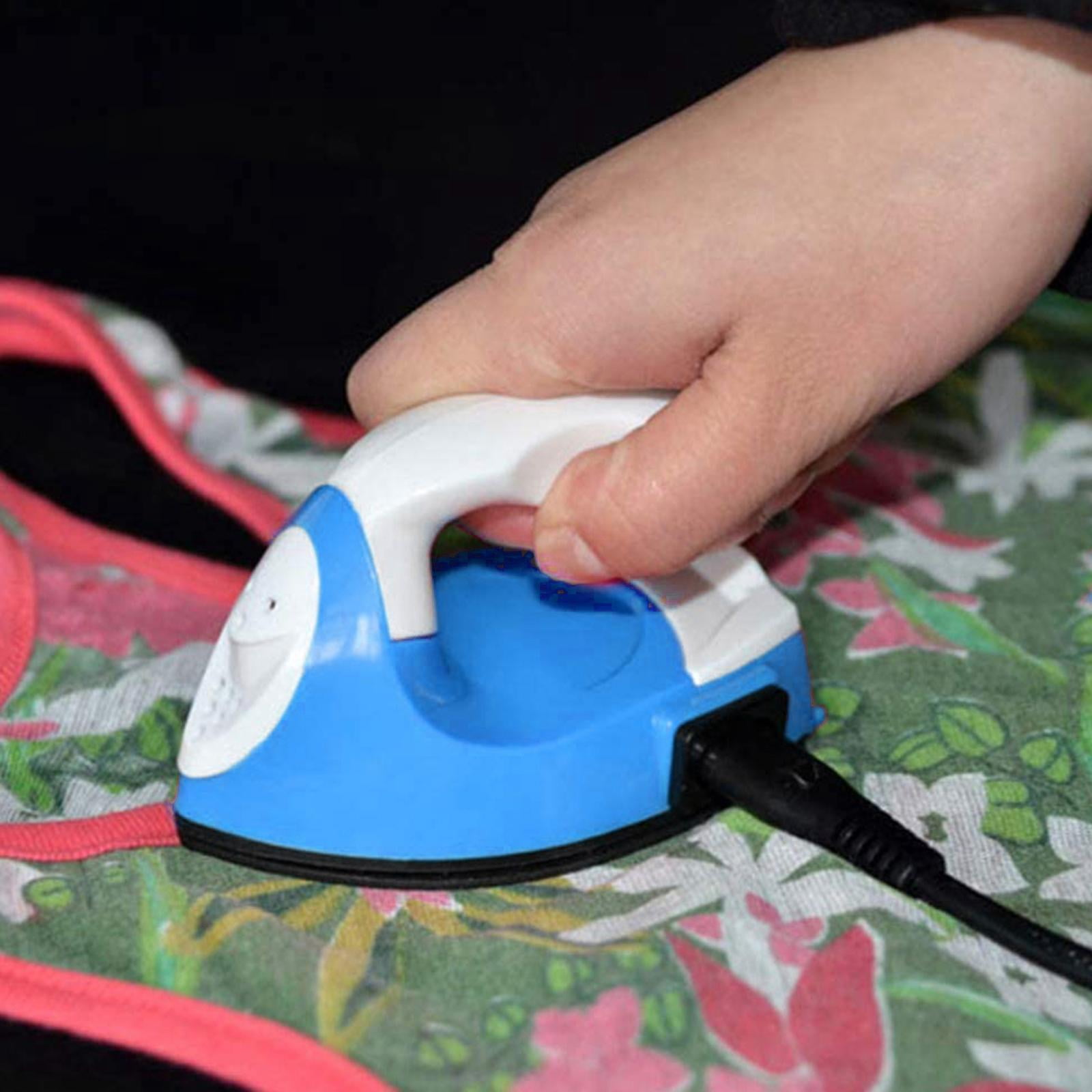 Mini Iron Machine Portable Electric Iron with Charging Electric Wire, for DIY Shoes, Clothes, and Transfer Projects , Blue