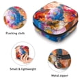 thumbnail image 3 of Colorful Abstract Floral Digital Design Sanitary Napkin Storage Bag, Zipper Menstrual Cup Pouch Feminine Menstruation First Period Pads Holder for Girls Women Ladies, 3 of 6
