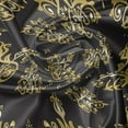 thumbnail image 7 of Ambesonne Yellow Damask Valance & Curtain, Royal Venetian, 55"x30", Charcoal Grey and Yellow, 7 of 7