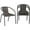 Dark Grey, variant on Poteban Patio Swivel Chairs Set of 2, Outdoor Dining Chairs with Deep Seat Cushion, All Weather Swivel Rocker Chairs with Hand-Painted Metal Frame, for Backyard Deck (Khaki)