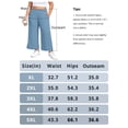 thumbnail image 5 of Gleelist Women's Plus Size Wide Leg Pants Lightweight Casual High Waist Side Slit Flowy Lounge Trouser With Pockets XL-5XL, 5 of 5