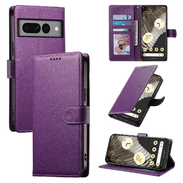 Case for FOXDOCK Google Pixel 7 Pro Wallet Case – Premium Leather, 3 Card Slots, Shockproof Protection